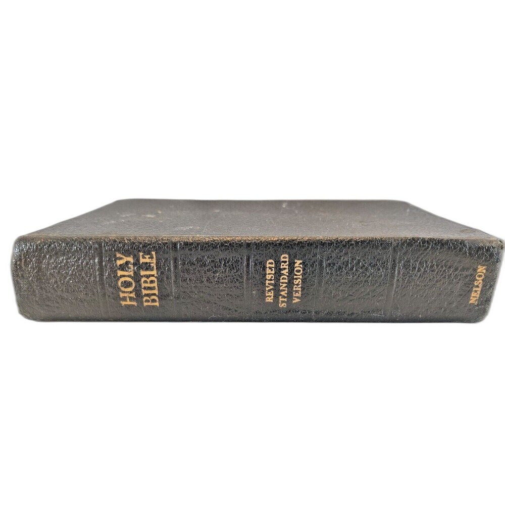 Holy Bible Revised Standard Version RSV Nelson 1952 Faux Leather Black